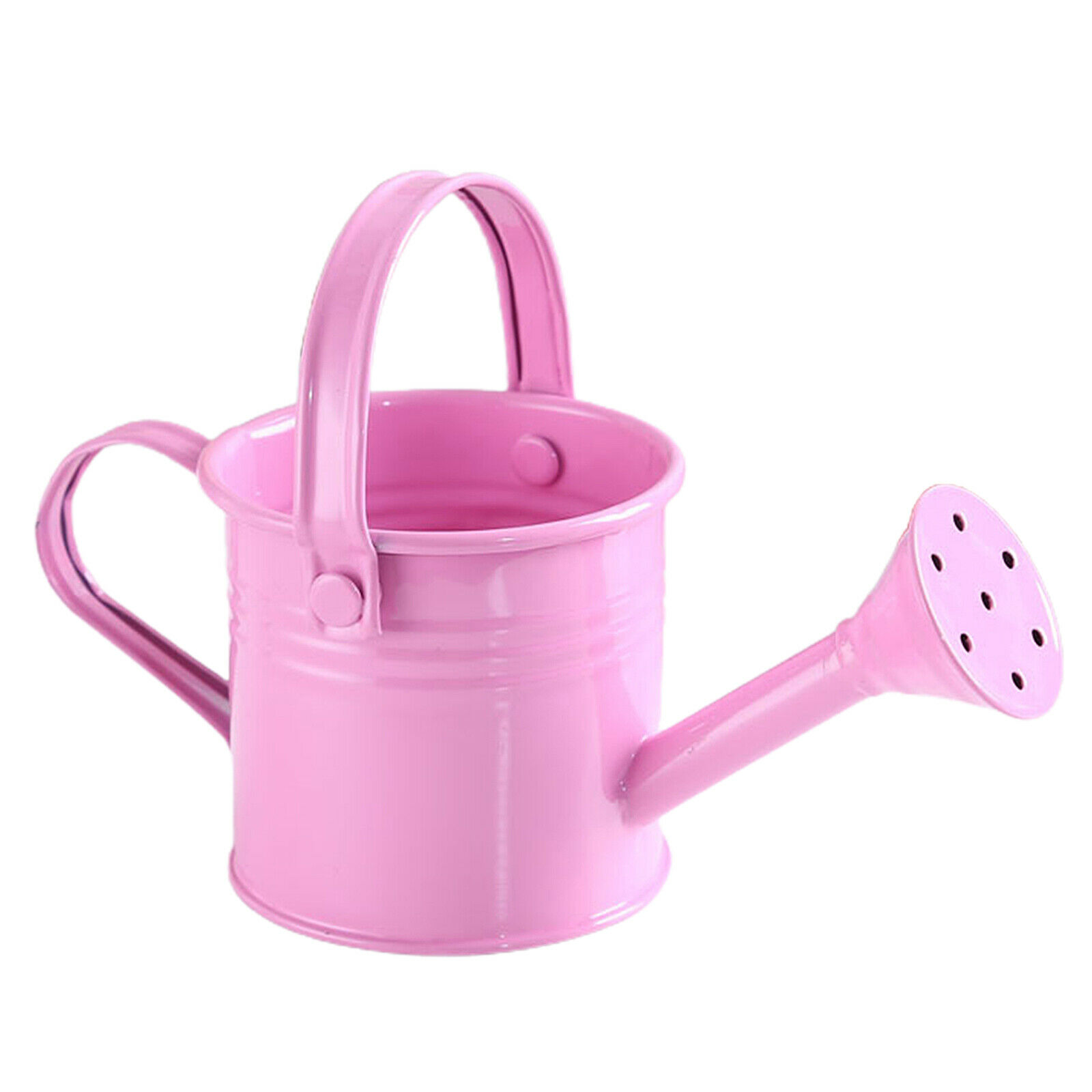 Mini regadera pequeña de Metal para jardín, hervidor de agua de colores sólidos para flores, rociados accesorios, 1 pieza: pink