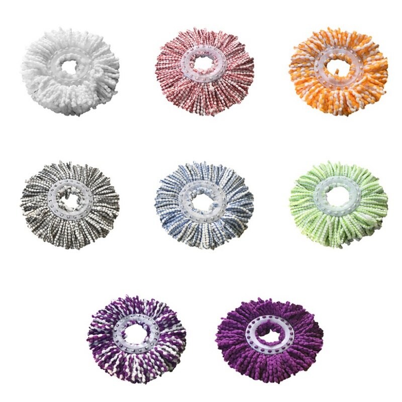 360 Rotating Round Fiber Mop Head Replaceable Microfiber Mop Heads universal circular Super absorbent Mop Refillment
