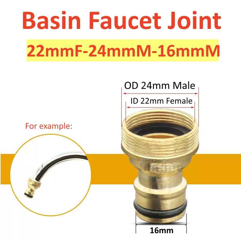 1 Uds. Conector rápido de rosca 1/2, adaptador de riego de jardín de latón, manguera de cobre para riego por goteo, accesorios de conector rápido para manguera de 16mm: Rojo