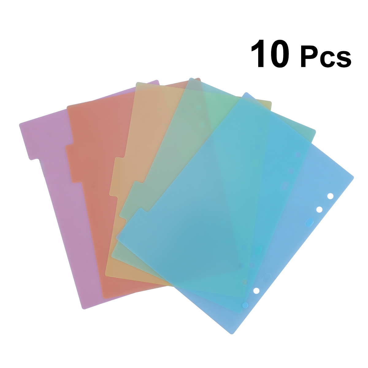 2 sæt indeks sideafdeler plastik farverig klassifikationssidefane til notesbognotat  (a5-5 stk / sæt)