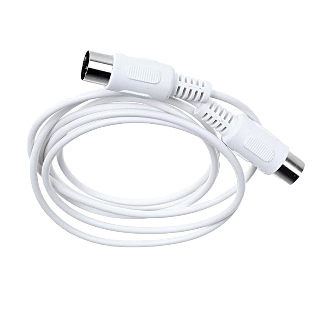 1.5m PVC White MIDI Cable Music Wire 5 Pin Male Cable for Electronic Organ Piano