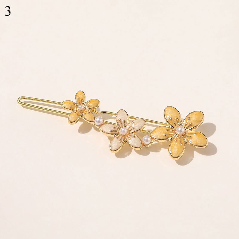 Vintage coloré perle épingles à cheveux géométrique papillon fleurs étoiles lune style pinces à cheveux doux coréen Barrette cheveux accessoires: 3