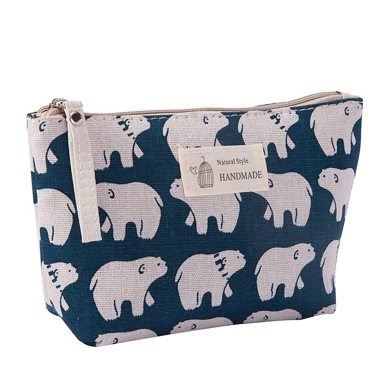 Multifunctionele Canvas Makeup Tassen Travel Lady Opbergtas Dames Waszak Stof Rits Portemonnee Cosmetische Opbergtas: 2