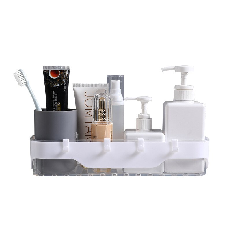 Caja de almacenamiento de champú de Gel de ducha de , estante de almacenamiento sin perforaciones, succión de baño y pared