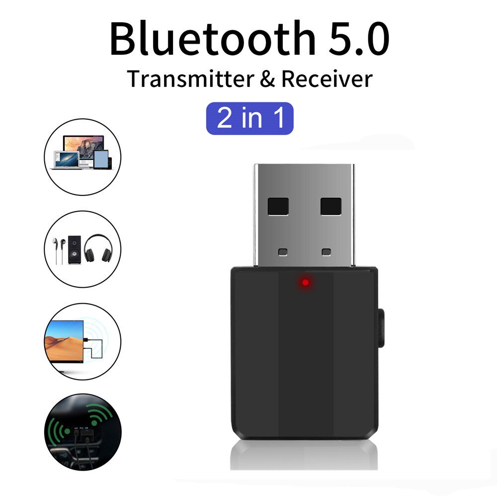 2 In 1 Usb 3.5Mm Bluetooth 5.0 Adapter Ontvanger Draadloze Bluethooth Dongle Muziek Mini Bluthooth Zender Voor Pc Computer: BT600