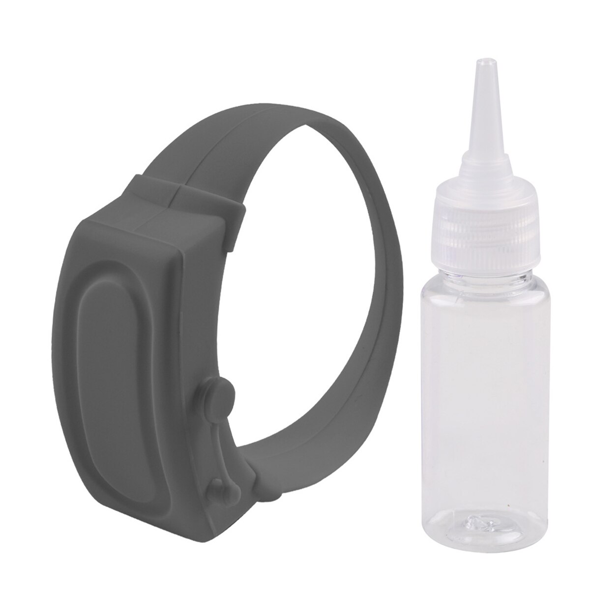 Silicone Wristband Hand Dispenser Sanitizer Bracelet Pumps Disinfectant Sanitizer Dispenser Bracelet: gray A