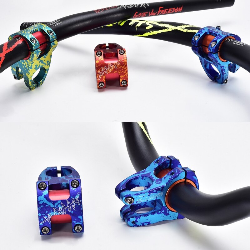 Mountain Bike Stem 31.8 / 35Mm 35Mm / 50Mm Dazzle Bicycle Stem Ultralight Aluminum Short Handlebar Stem Riser For Mtb