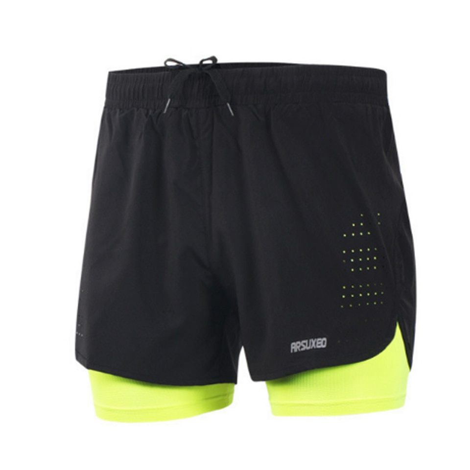 SUOTF hommes en cours d'exécution trois points à séchage rapide respirant grande taille fitness shorts en cours d'exécution homme shorts vêtements de sport hommes