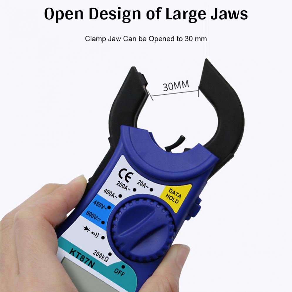 KT87N Mini Digital Clamp Meters AC/DC Voltage Multimeter Capacitance Electrical Megger Tester Instrument Tool