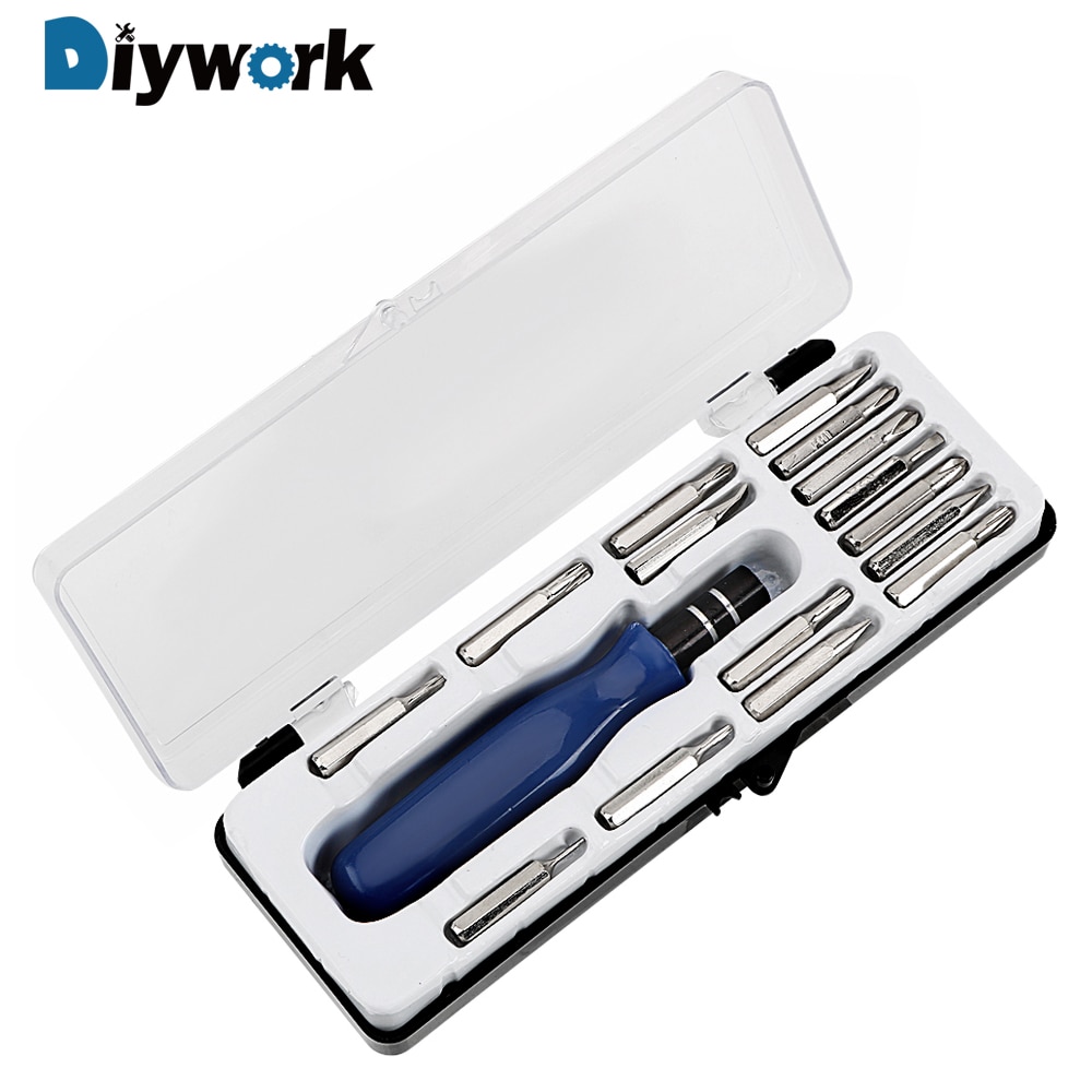 DIYWORK 16 in 1 Mobile Phone Repair Tool Set Multifunction Opening Tools Magnetic Tip Screwdriver Set Precision Screw Driver