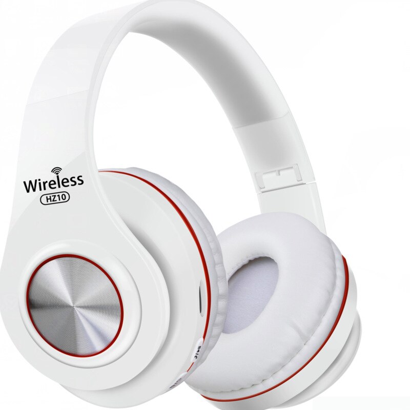 Wireless Headphones Bluetooth Headset Foldable Stereo Headphone Gaming Earphones Support TF Card With Mic For PC All phone Mp3: White