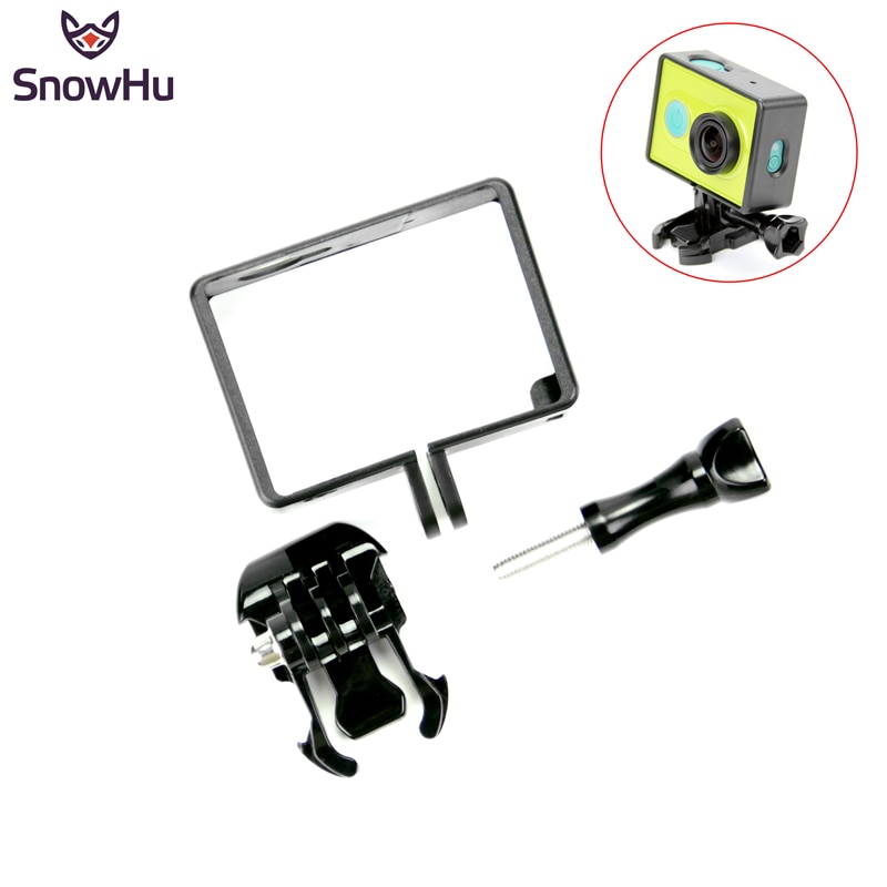 SnowHu Behuizing Side Frame Case Mount Bescherm Frame Met Mount Adapter Voor Xiaomi YI Voor XiaoYi Actie Camera Accessoires LD05