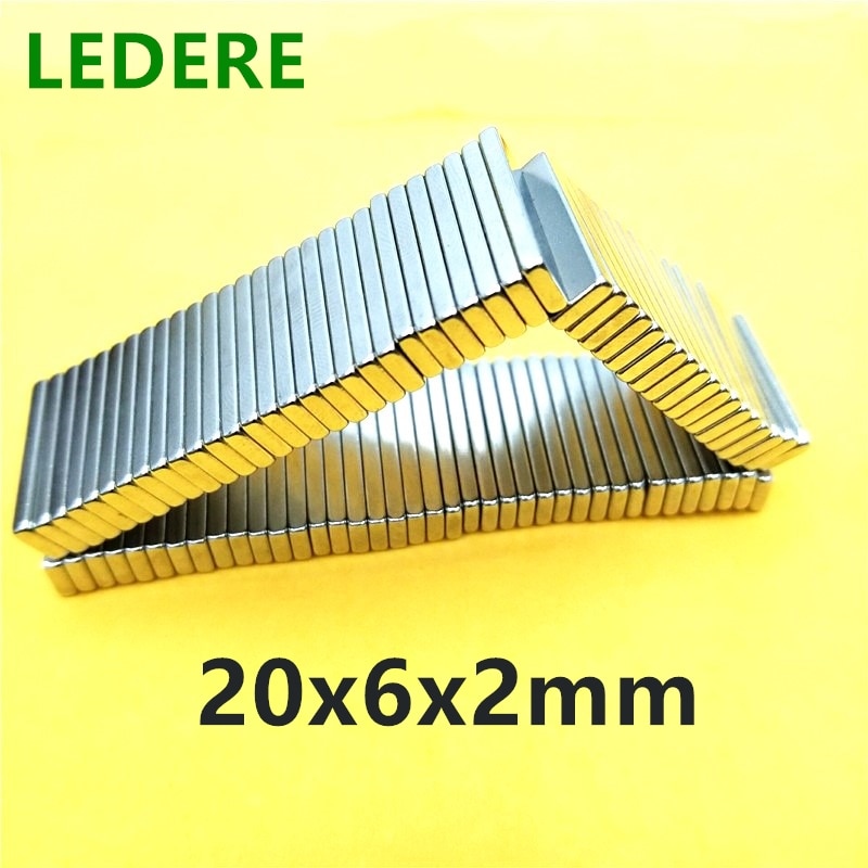 5/10/20/100Pcs Magneet Encoder 20X6X2 Mm Sterke Magnetische Standaard 20*6*2 Mm/20Mm X 6Mm X 2 Mm