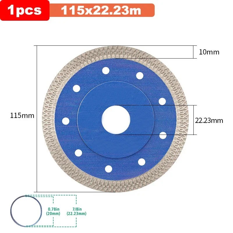 Diamantzaagblad 105 115 125 mm porseleinen tegels keramische graniet marmeren snijbladen voor haakse slijper: Beige