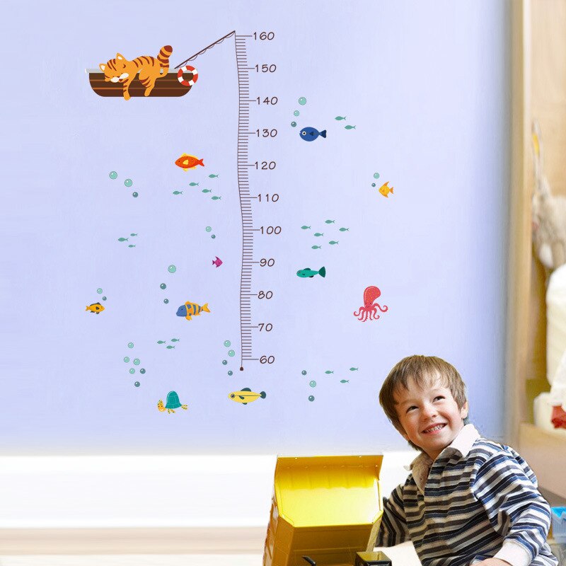 Mooie Cartoon Patroon Baby Kind Groei Hoogte Meting Grafiek Muursticker Art Decals Voor Huishoudelijke Decoraties