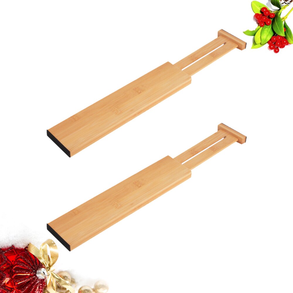 5PCS Adjustable Drawer Divider Bamboo Flexible DIY Separation Board Plate for Closet Drawer: Picture 1 2