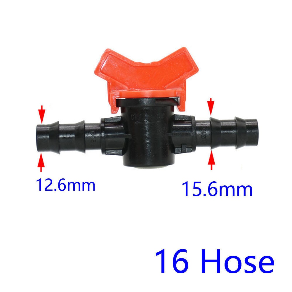 Garden Tap Pe Hose Connector Mini Valve With thread 1/2 3/4" For 1/4" 3/8" 16/20/25mm Water Tube Irrigation Valve Waterstop Cran
