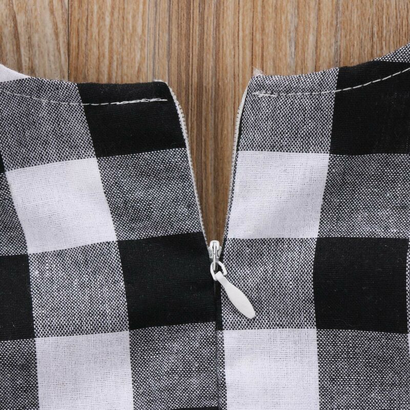 Baby Girl Toddler Princess Dress Party Pageant Plaid Warm Dresses Clothes