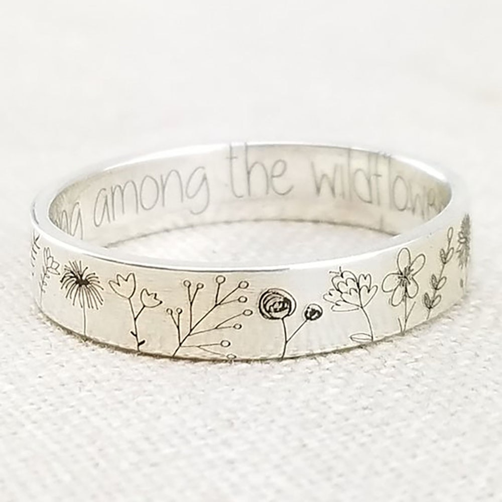 Vintage Eenvoud Gesneden Bloem Ring Voor Vrouwen Mannen Bohemian Delicate Wildflowers Bloemen Daisy Handgemaakte Ring Voor Vrouwelijke