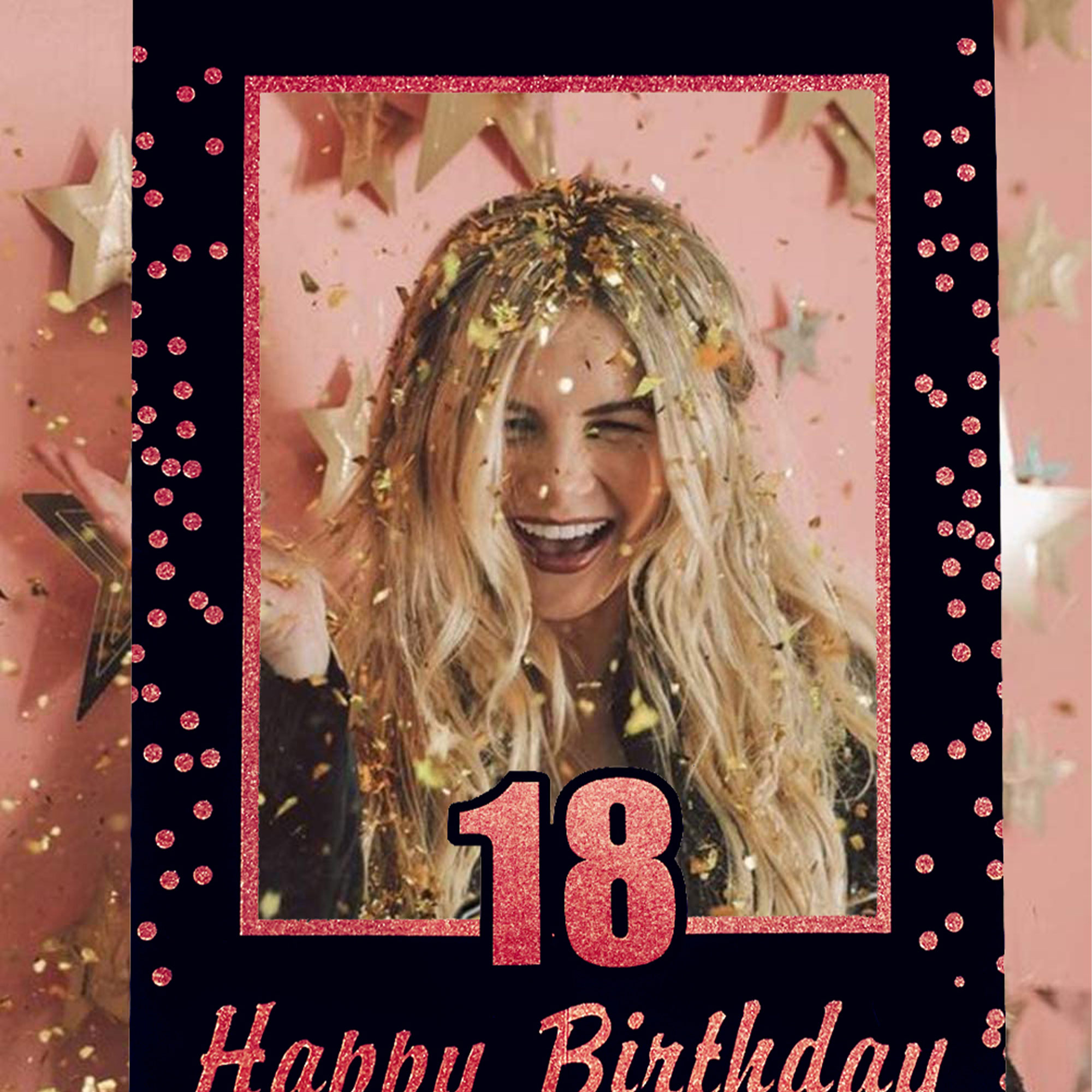 LaVenty Rose Gold 18th 30th 40th Birthday Party Photo Booth Props Birthday 18th Birthday 30th Birthday 40th Birthday Photo Frame: MULTI