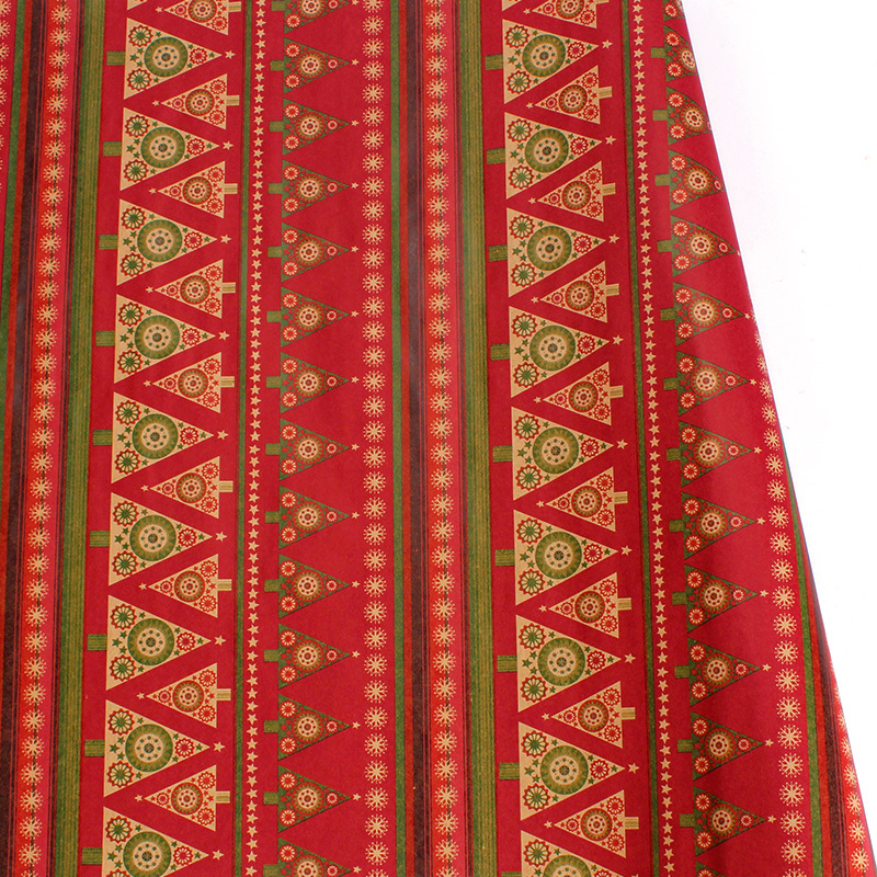 50*76cm Classic Christmas Wrapping Paper Elk Green Decoration Wrap Artware Kraft Packing Paper Vellum Paper Origami Paper: Gold