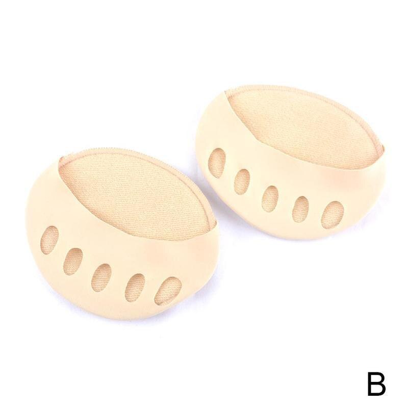 1 Paar Vijf Tenen Voorvoet Pads Vrouwen Hoge Hakken Half Inlegzolen Eelt Likdoorns Voet Pijn Relief Care Anti-Slip ademend Voet Pad: Nude