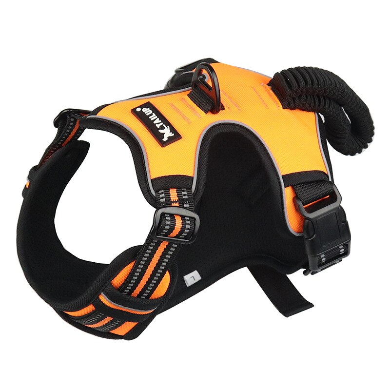 Hond Harnas Geen Pull Reflecterende Accessoires Arnes Para Perro Szelki Dla Psa Huisdier Harnais Chien Voor Grote Honden Bulldog Vest grande: Orange / Xl