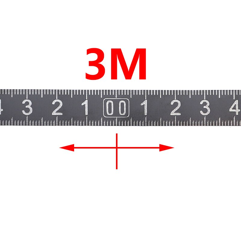 Metric Tape Measure 1-3M Adhesive Measuring Tape Stainless Steel 304 Rust-Proof Scale Ruler for Miter Track: 3M-Middle