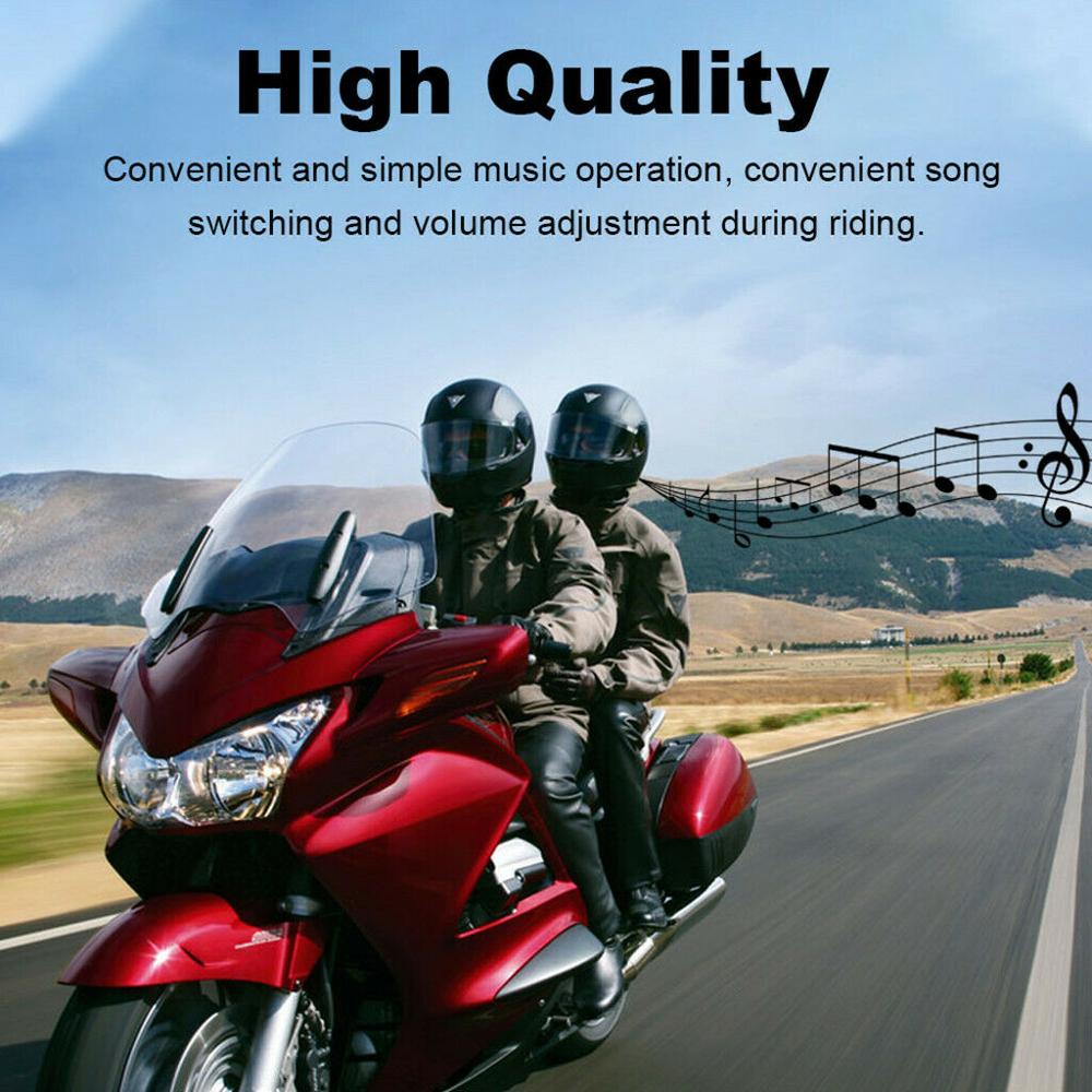 Moto Helmet Bluetooth 5.0 Headset Anti-interference For Motorcycle Helmet Riding Intercom Moto Hands Free Headphone MP3 Speakers