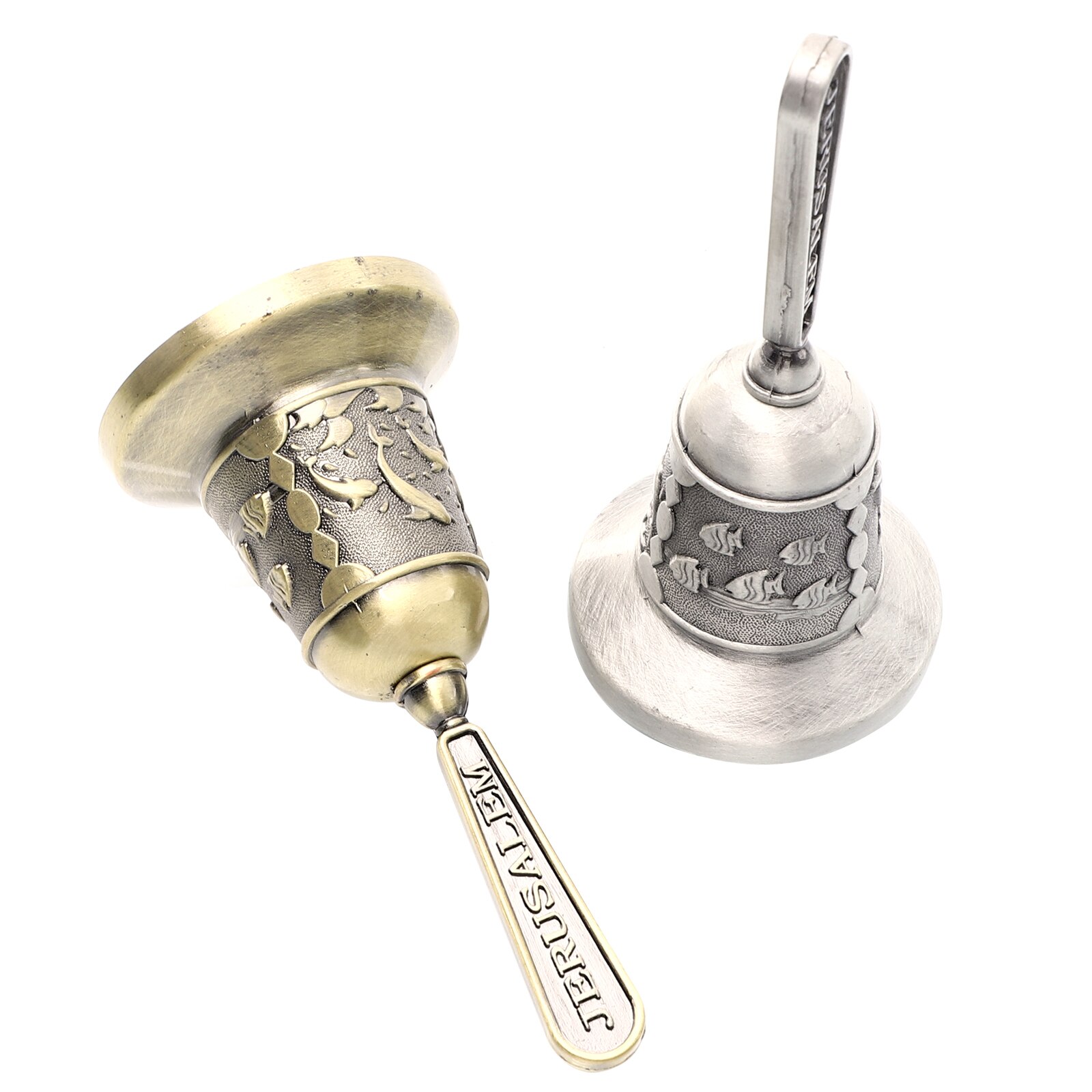 2pcs European Style Bell Retro Hand Call Bell Hand Shaking Bell for Home