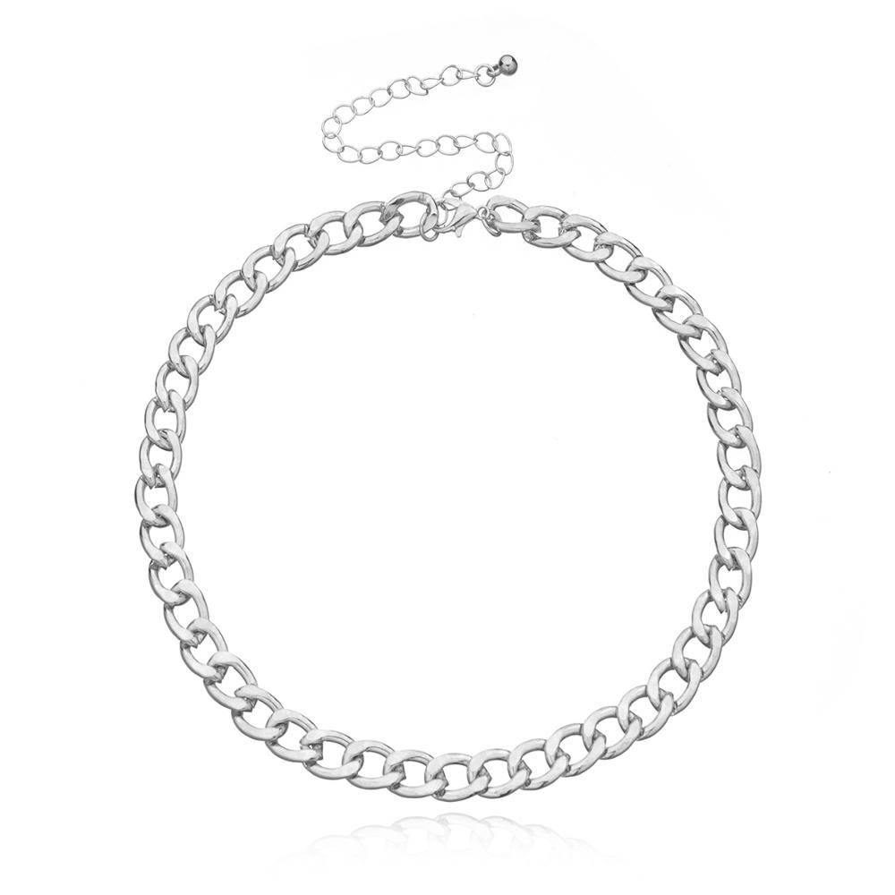 lien chaîne collier ras du cou pour les femmes collier à breloques Collares bijoux XL066: Vintage Silver Color