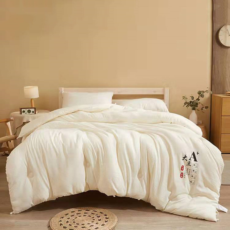 Spring Blanket Summer Cotton Quilt Solid Color Soybean Fiber Thin Quilt Soft ChildrenTwin Queen Bedding