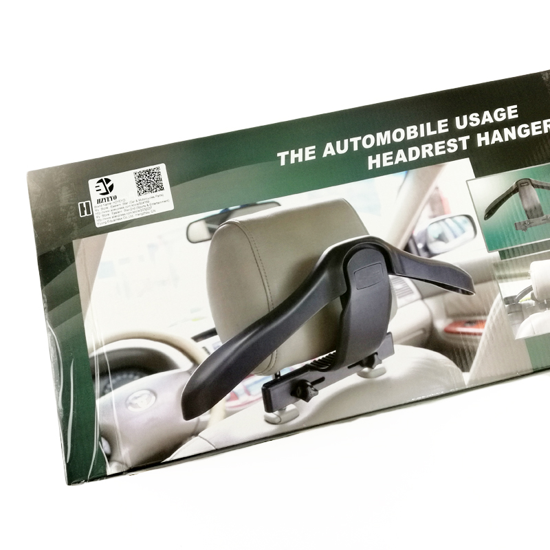 Hzyeyo Handige Auto Auto Seat Hoofdsteun Kleding Jas Pak Patroon Driver Passenger Voertuig Hanger Met Verstelbare Hoofdsteun