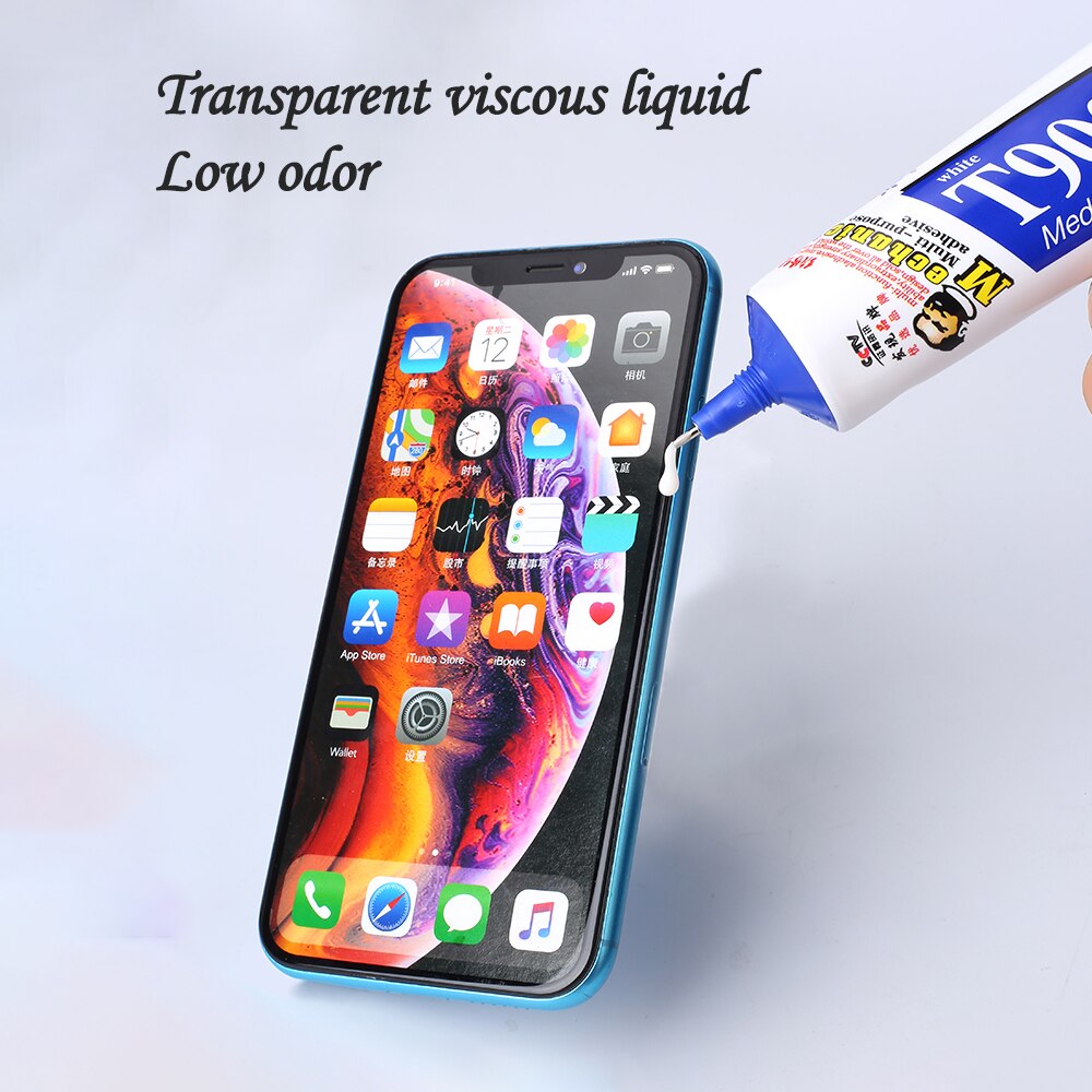 Mekaniker  t9000 50ml skjermreparasjon hvit lim krøllekant vippeskjerm midtramme punkt bor nål plugg nål lim