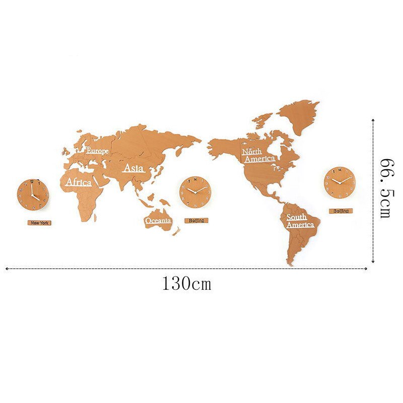 Relojes de pared con Mapa Mundial grande, Relojes de pared con moderno, reloj acrílico Ultra silencioso, con brillo Digital en la oscuridad,