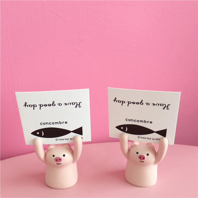 Photo de cochon Panda en forme de grenouille, joli accessoire de décoration, porte-Photo, bureau, école et maison, porte-cartes à clips