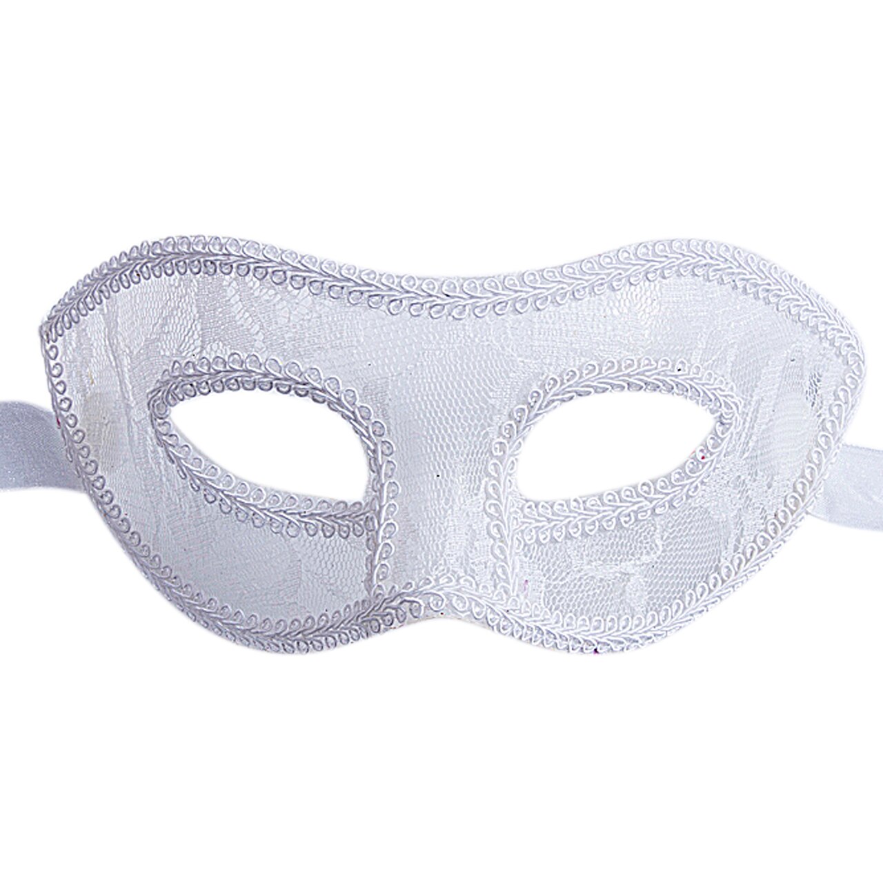 Vrouwen kant venetiaans masker bloemenmasker feest gala bal mardi gras masker: Wit