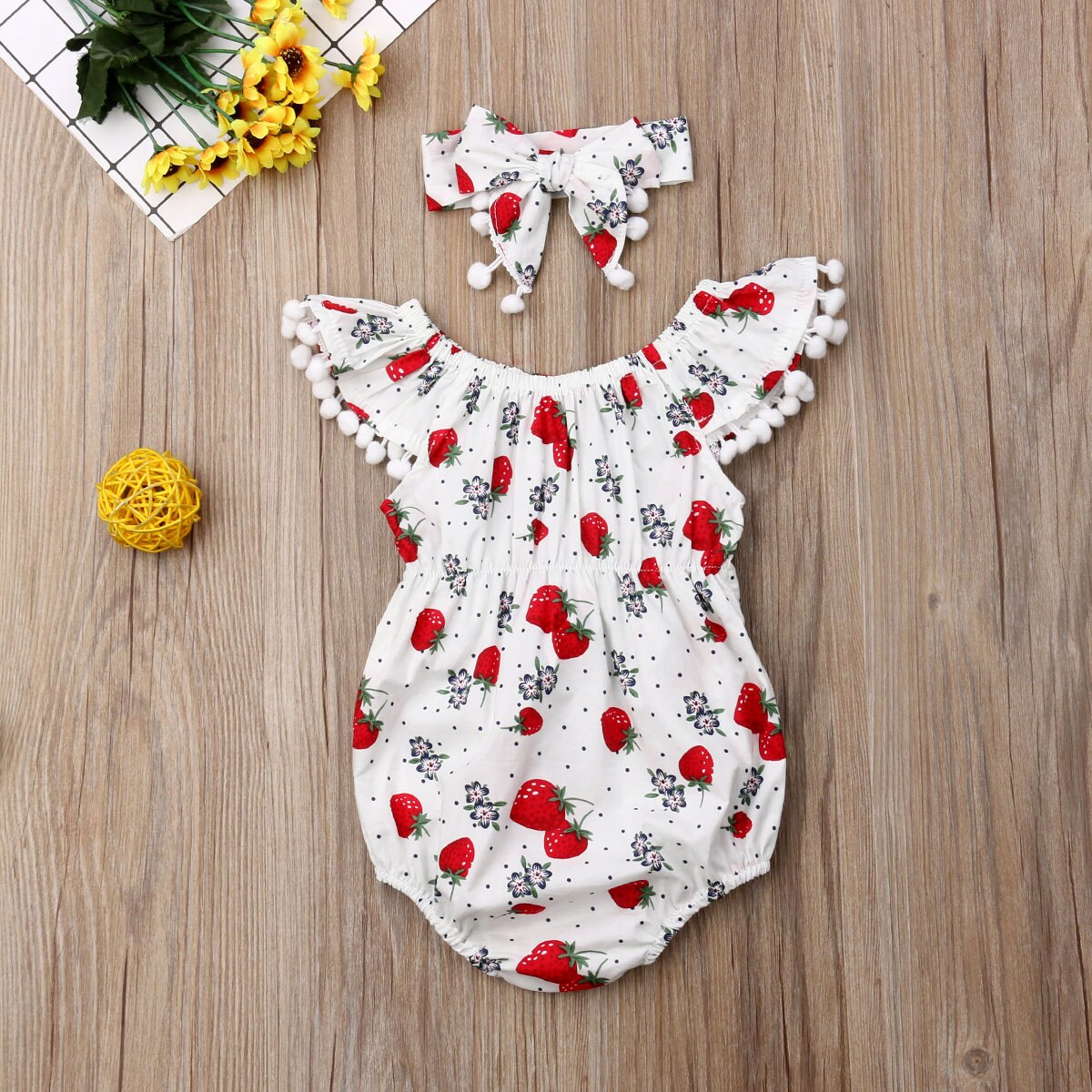-né enfant en bas âge bébé filles 0-18M body vêtements à manches courtes imprimé combinaison body bandeau tenues Sunsuit