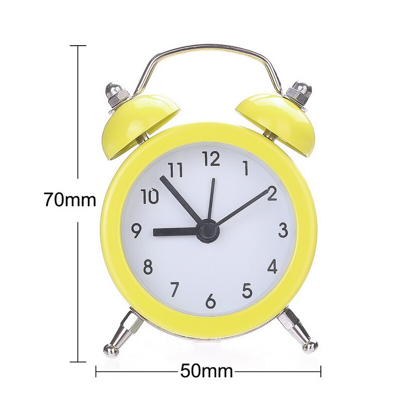 Kids Cute Cartoon Alarm Clock 7 Colors Changing Night Light LED Digital Alarm Clocks Student Desk Clock With Thermometer: G219045B