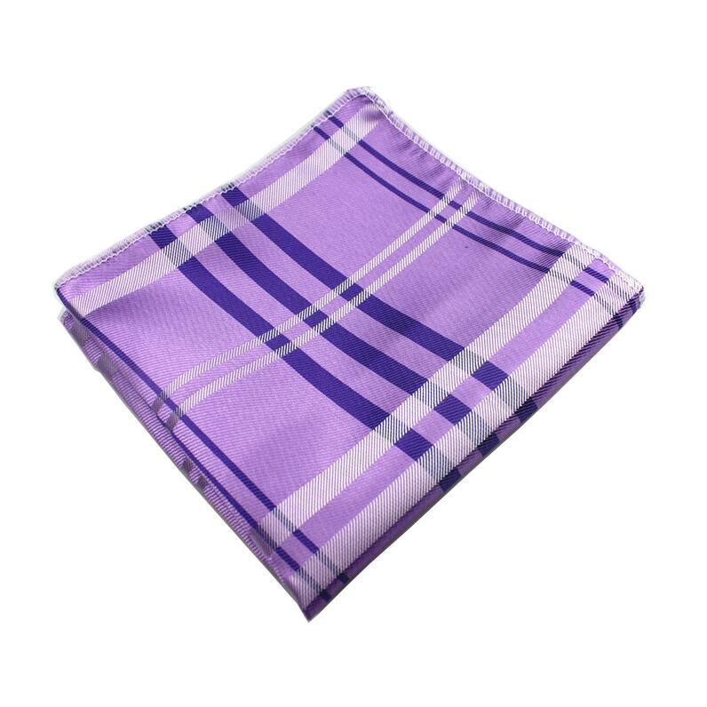 Mouchoir en soie Plaid tissé motif Paisley Hanky pour hommes, pochettes carrées, idéal pour les affaires, mariage: 05