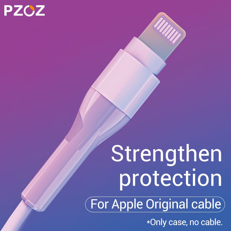 Pzoz 2 Stuks Kabel Protector Voor Ipad Iphone Charger Usb Type C Originele Kabel Voor Iphone 11 8 7 6S plus 5 Kabel Bescherming Surround