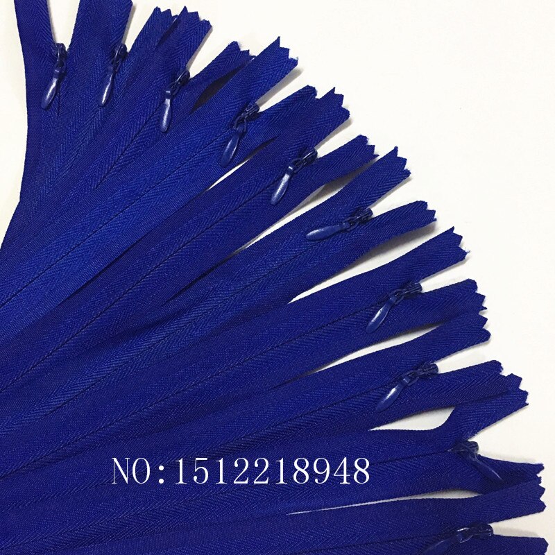 50 stücke Bunte Nylon 3 # Geschlossenen Ende Unsichtbaren Reiß 12 zoll (30cm) schneider Nähen Handwerk 20 Farbe: tief Blau