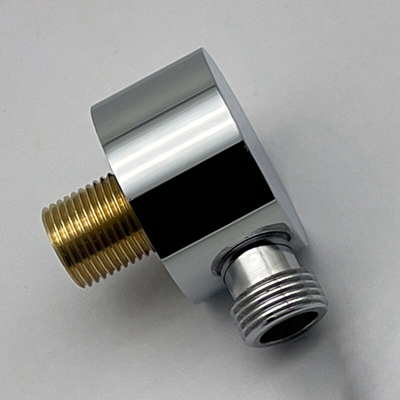 Wall Supply Elbow,Brass Round Wall Mount Shower Hose Connector Accessories G1/2 Inch Water Outlet for Shower