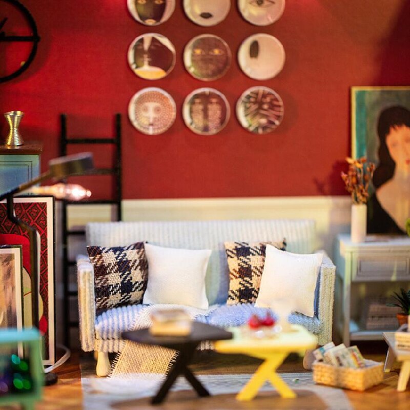 DIY Miniature Doll House Kit Handmade Chinese Style Garden Building Assembly Production Model Christmas Birthday