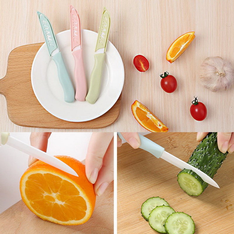 Neue Keramik Messer Bunte 3 Zoll Griff Keramik Schäl Obst Schäl Messer Mini Messer Spitzer Küche Messer Zubehör