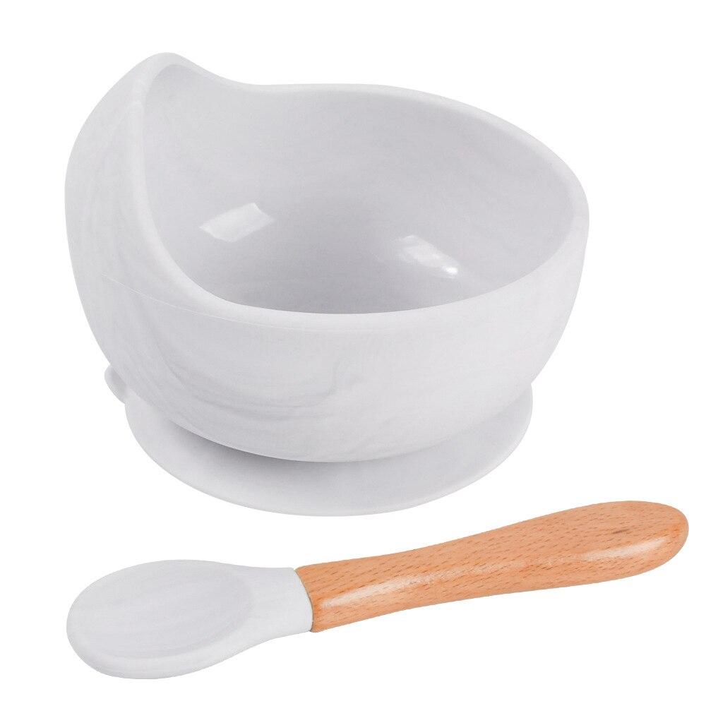 Babyvoeding Siliconen Kom Antislip Zuignap Kom Lepel Set Kinderen Servies Diner Gerechten Plaat Voor Baby Keukengerei: 9