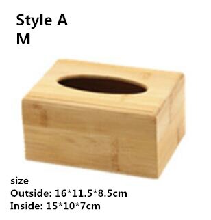 Moderne Eenvoudige multifunctionele Desktop Bamboe Houten Tissue Doos multifunctionele Opbergdoos Thuis Milieu Gezicht Handdoek Papier doos: Bottom pull style-M