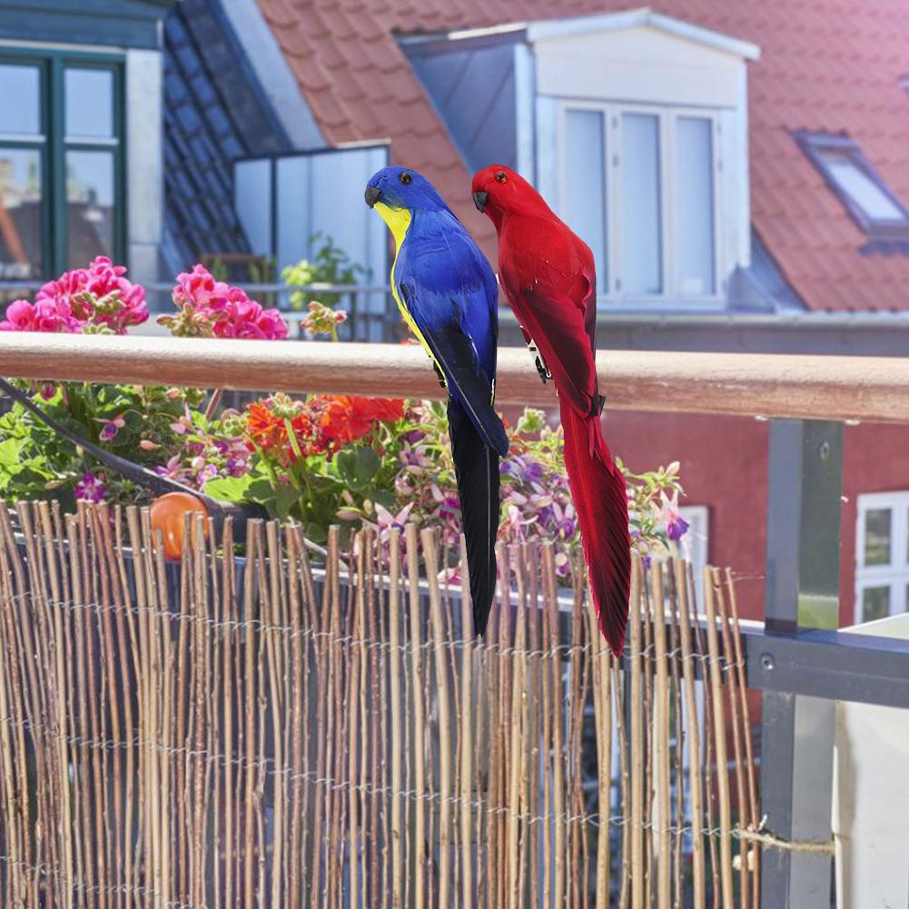 Plume perroquet en mousse 20CM | Grand perroquet en araignée, fenêtre, décoration de maison, oiseau décoratif de jardinage