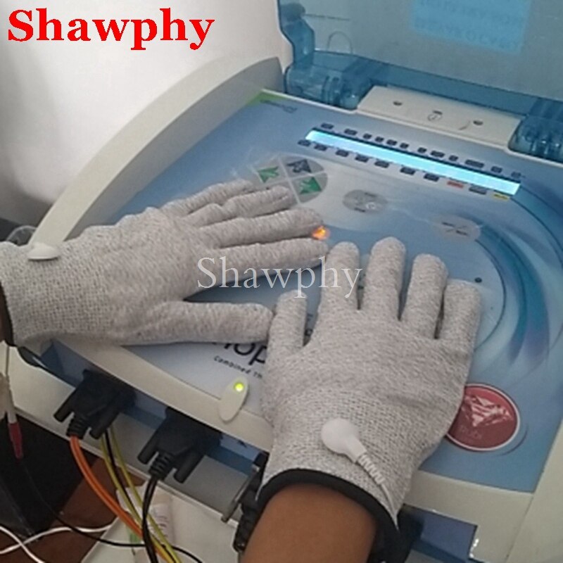 20pcs Silver conductive fiber Massage Bio Gloves for TENS/EMS for Therapy Hand Massager Anti-static/Anti-skid electrode gloves