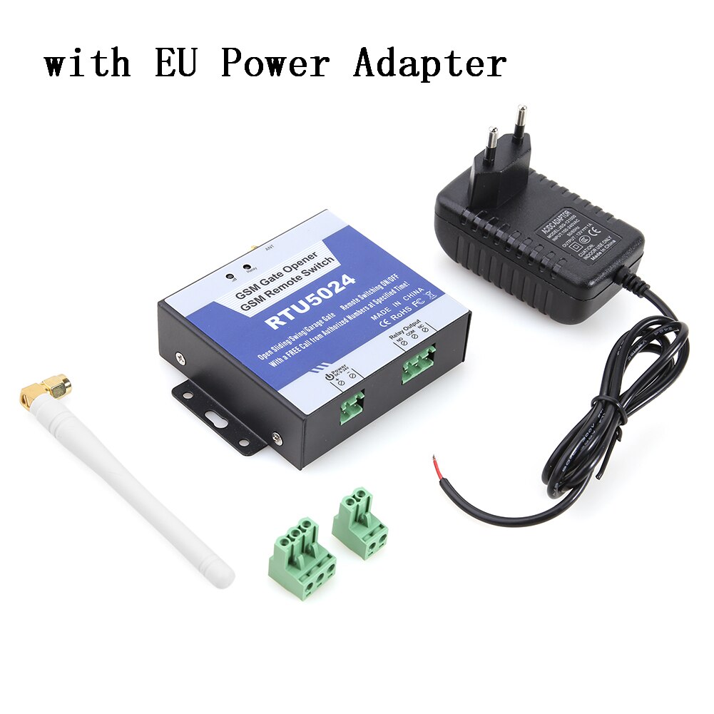 850/900/1800/1900MHz RTU5024 GSM Gate Opener Relay Wireless Remote Control Door Access Switch Free Call: A EU power adapter